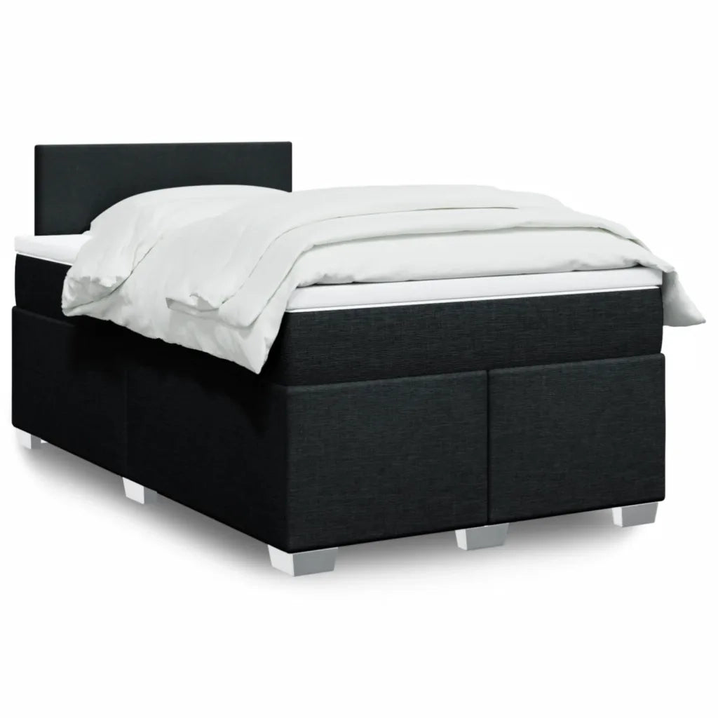 Giroletto a Molle con Materasso Nero 120x190 cm in Tessuto 3288122
