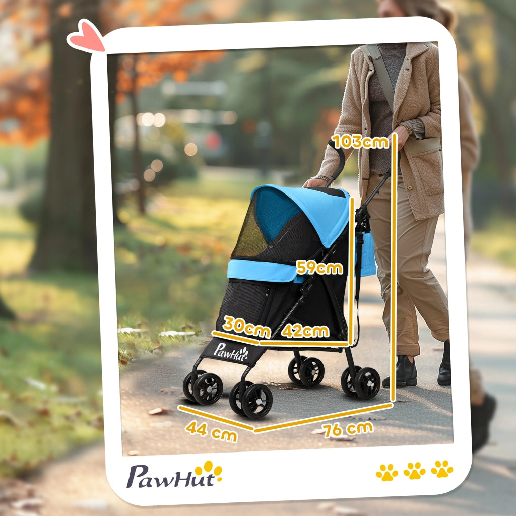 Cuscino per Cane con Portavaso e Finestre in Rete ¨C Zephmum ¨C Blu