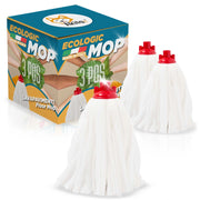Akitaink Set 3 Mop Microfibra Ecologic Assorbenti
