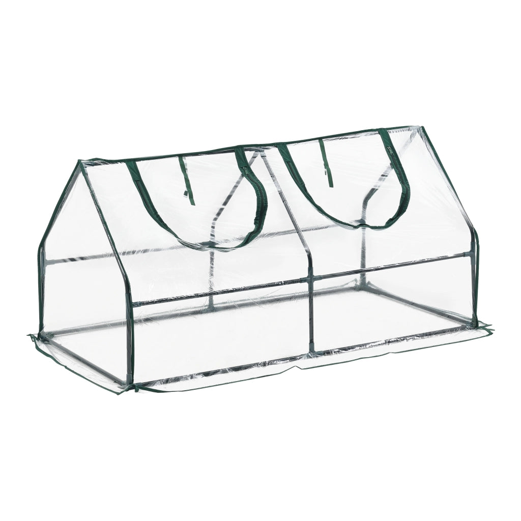 Mini Serra 'Laubach' per Giardino / Balcone (LxPxA): 120 x 60 x 60 cm - Copertura in PVC [en.casa]