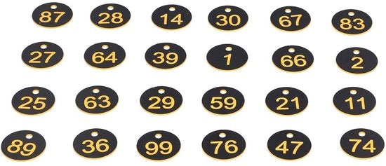 Etichette ronde per apiario in ABS durevole, 100 pezzi, con numerazione sequenziale e segni per vee.