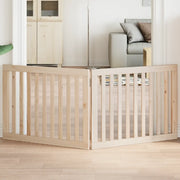 Cancelletto per cani pieghevole 2 pannelli 160 cm in legno di pioppo 352240