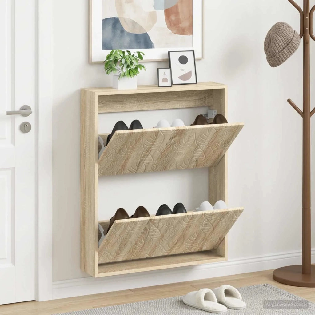 Mobiletto per Scarpe da Muro DELFT 71 x 17 x 86 cm 897077