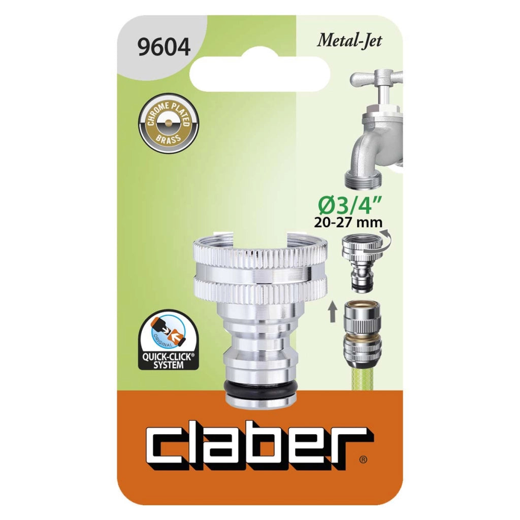 PRESA RUBINETTO F 3/4? METAL-JET IN BLISTER 9604 - 2 blister CLABER