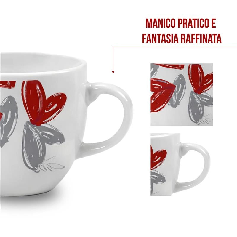 SET 6PZ TAZZE DA CAFFÈ IN LOVE 80ML