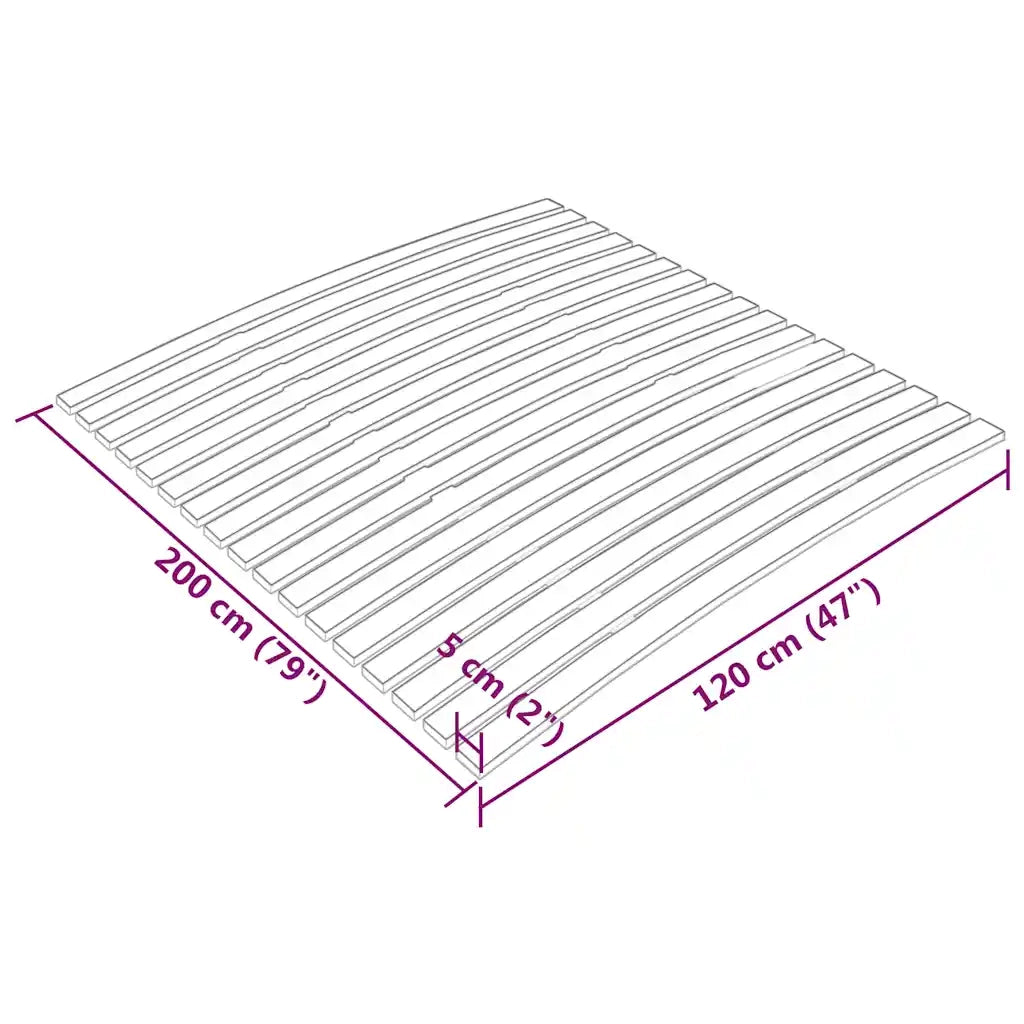 Rete di ricambio per letto con 17 doghe 120x200 cm 340074