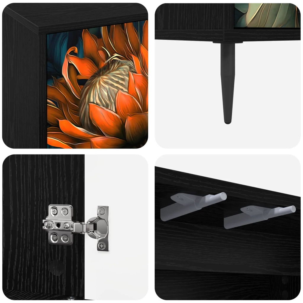 Credenza LOCHEM Rovere Nero 102 x 33 x 76 cm 8006970