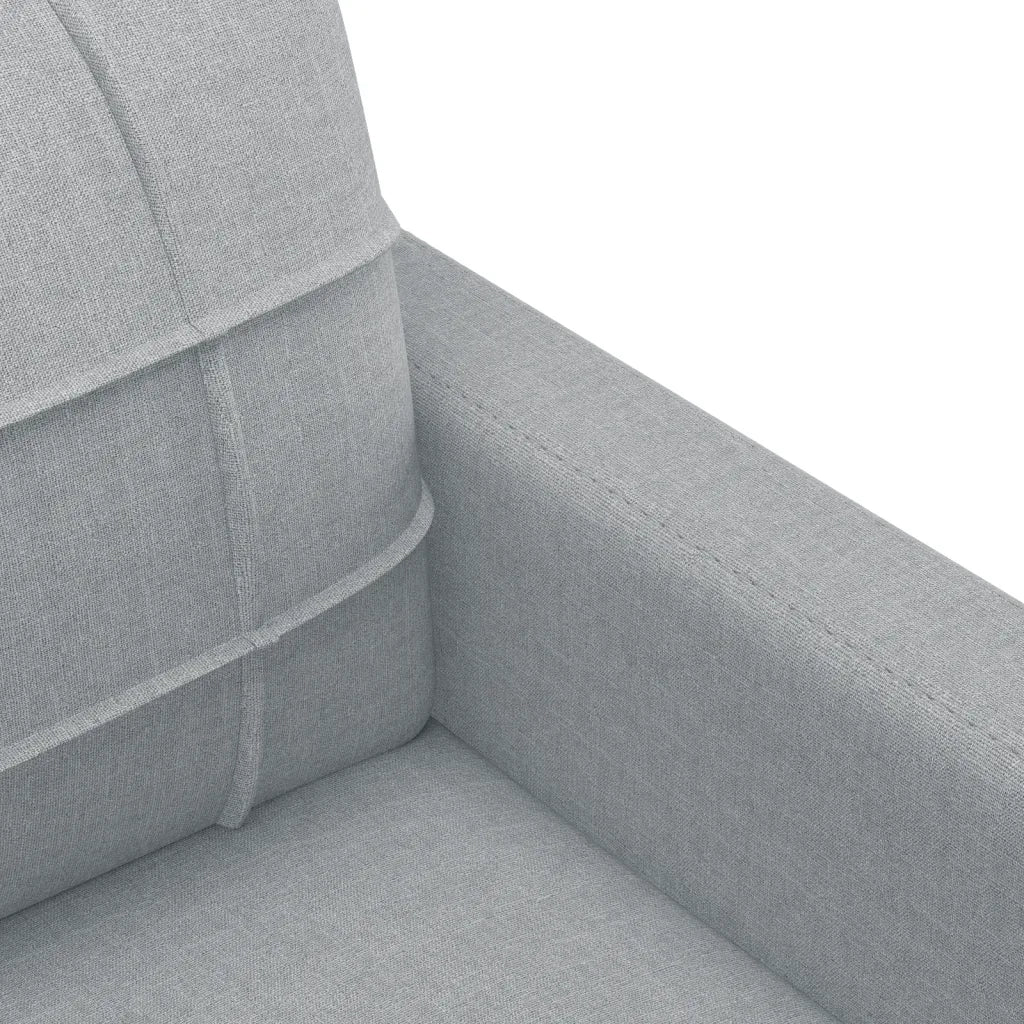 Set di Divani 4 pz con Cuscini Grigio Chiaro in Tessuto