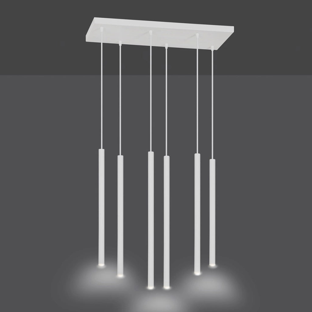 Lampada a sospensione Selter in acciaio bianco opaco