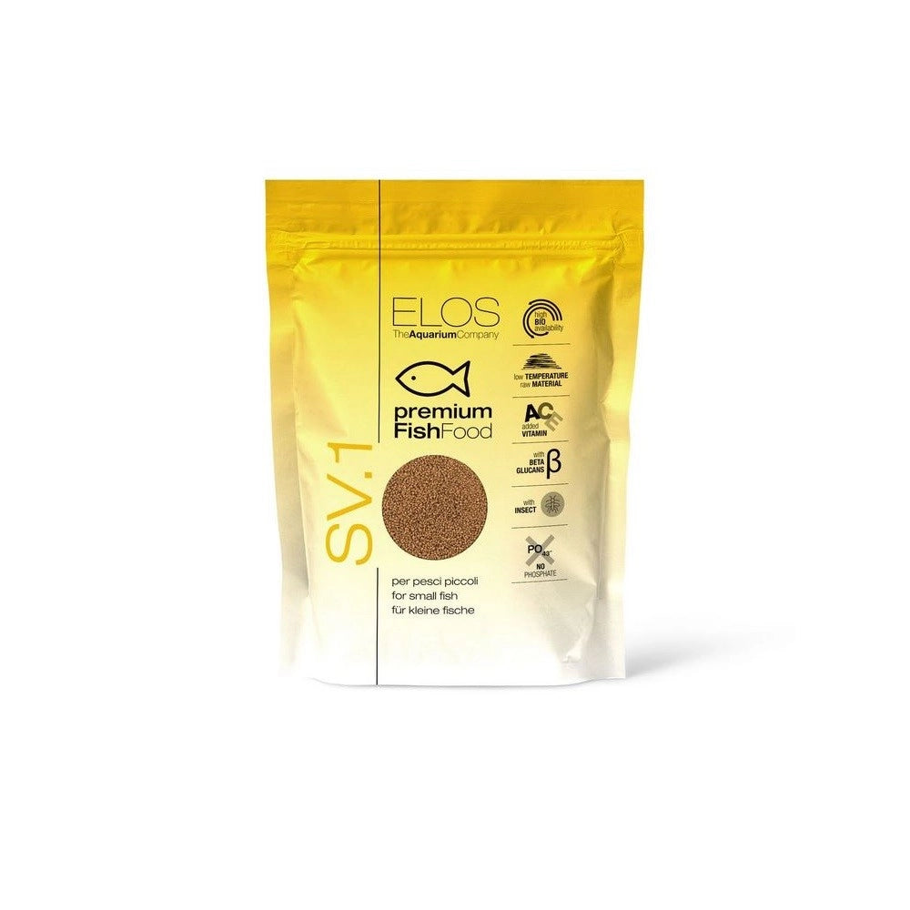 Elos SV1 65gr - Alimento in Granuli Specifico per Pesci di Piccola Taglia