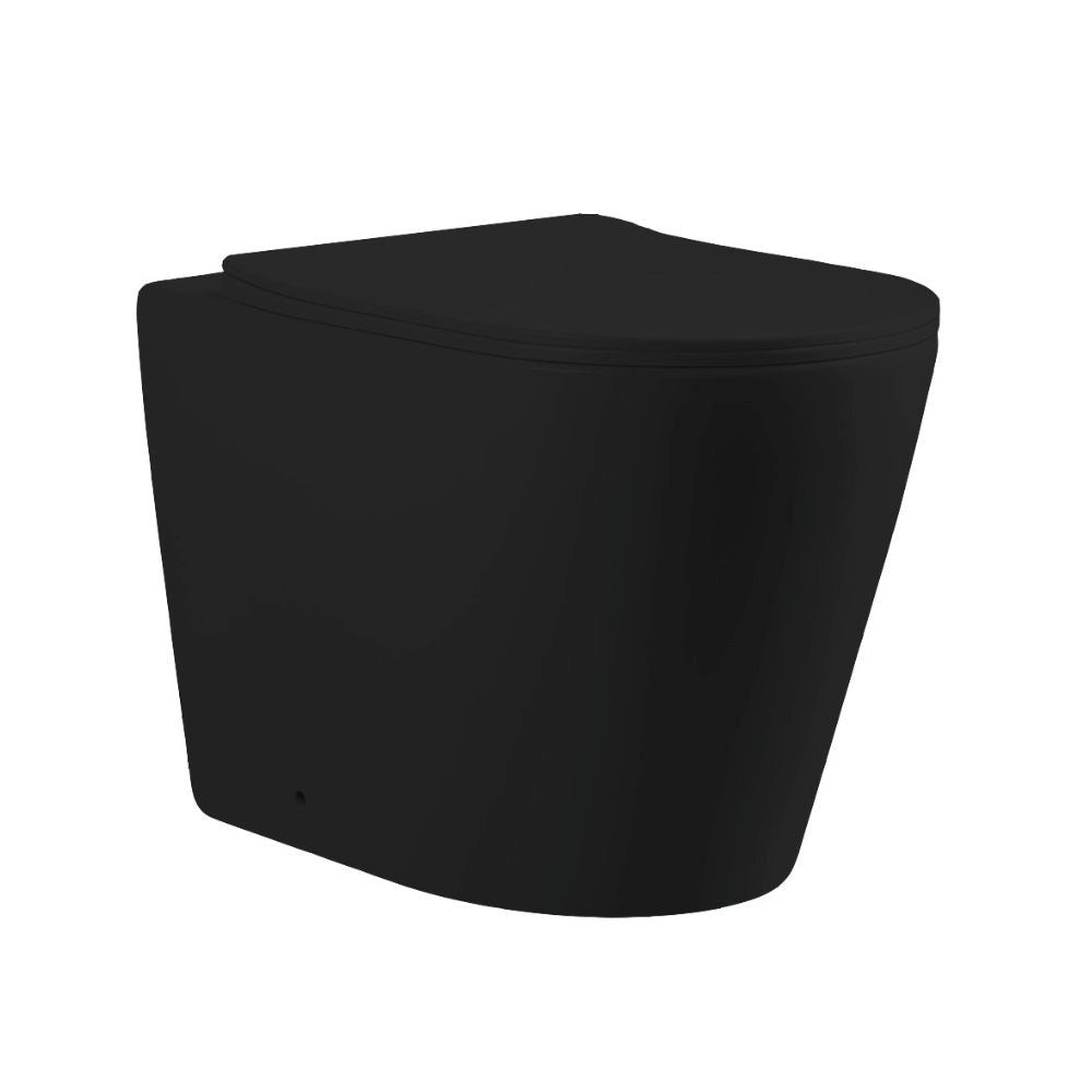 WC a pavimento nero opaco YJ-3380MB senza brida 36x56x40