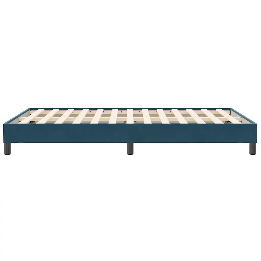 Giroletto a Molle senza Materasso Blu Scuro 120x210 cm Velluto