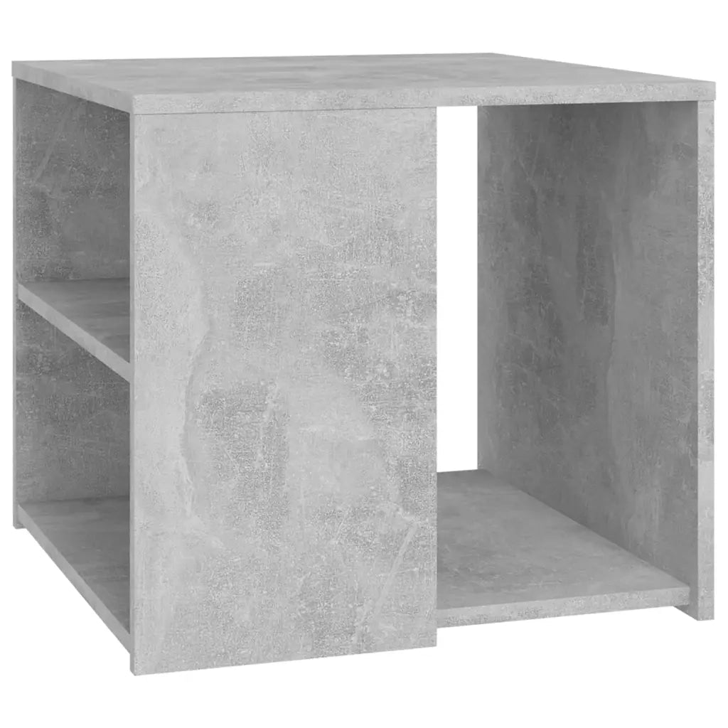 Tavolino-Tavolino da soggiorno-Tavolo Grigio Cemento 50x50x45 cm in Legno Multistrato