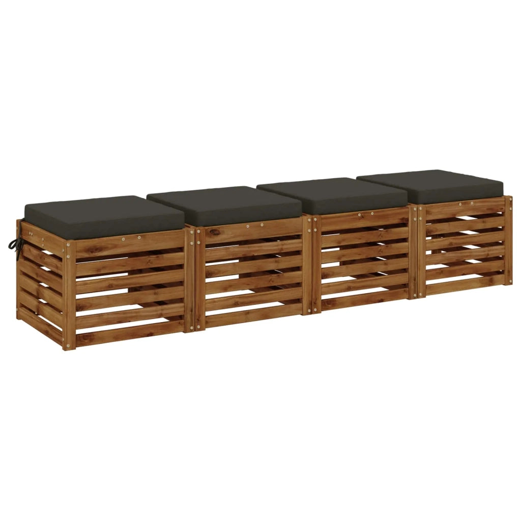 Cuscini per Sedia in 4 Pezzi SOEST 4 pz 100% Poliestere 944478