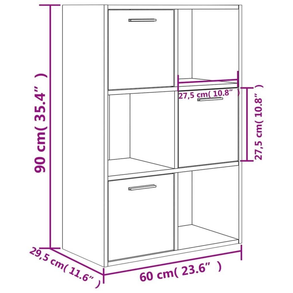Storage Cabinet Sonoma Oak 60x29.5x90 Cm Wood-based Material