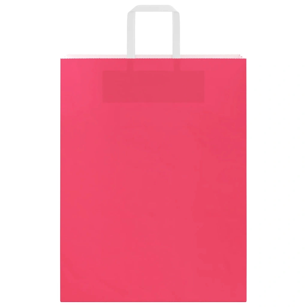Sacchetti di Carta 50 pz con Manici Rosa 32x12x42 cm 4101886