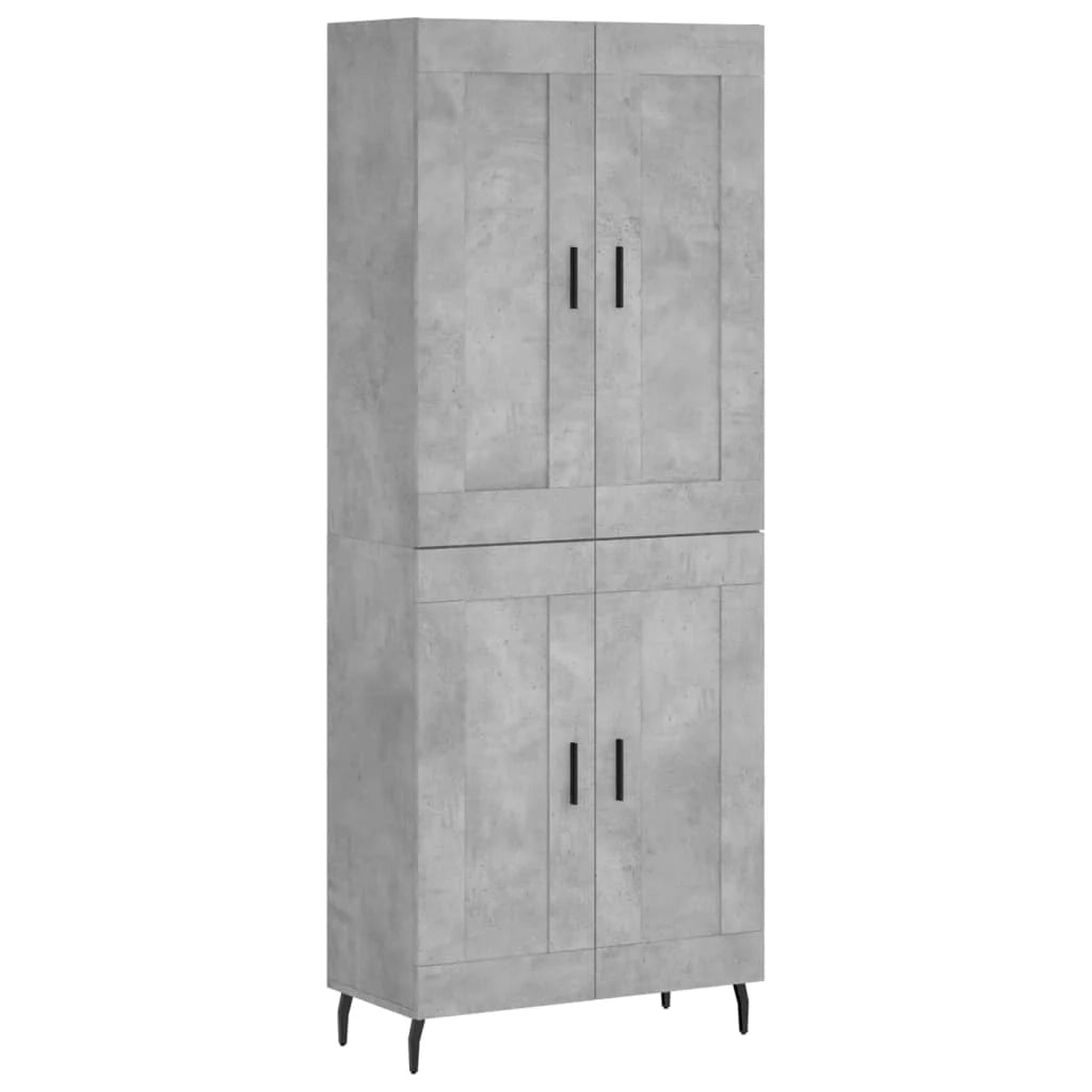 Buffet credenza cassettiera armadio mobile contenitore organizer cucina soggiorno salotto alto 69,5 x 34 x 180 cm legno ingegnerizzato grigio 02_0034496