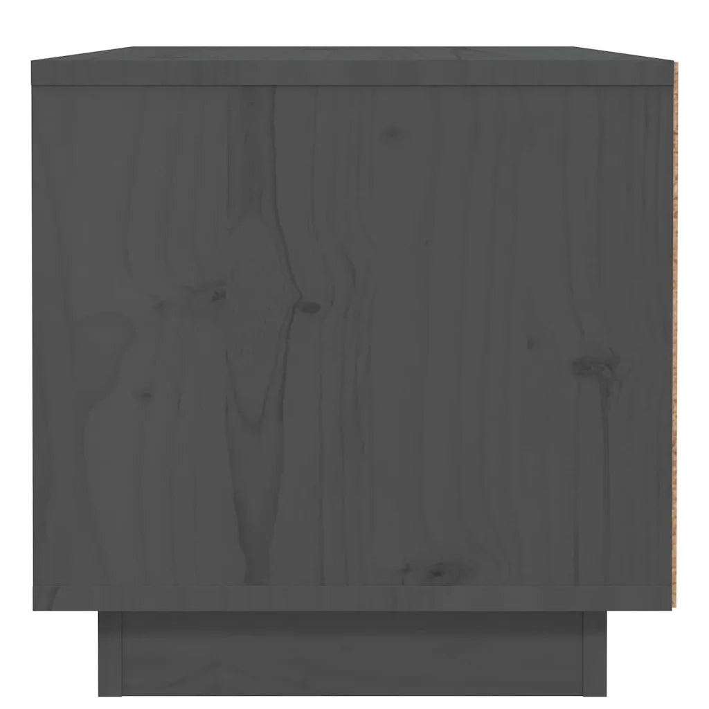 Comodini 2 pz Grigi 40x34x35 cm in Legno Massello di Pino cod mxl 30789