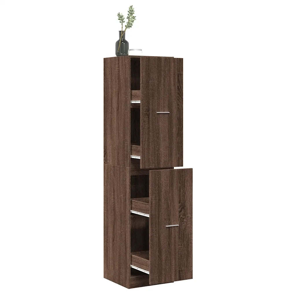 Armadietto da Farmacia Rovere Marrone 40x41x174,5 cm Truciolato 3309651