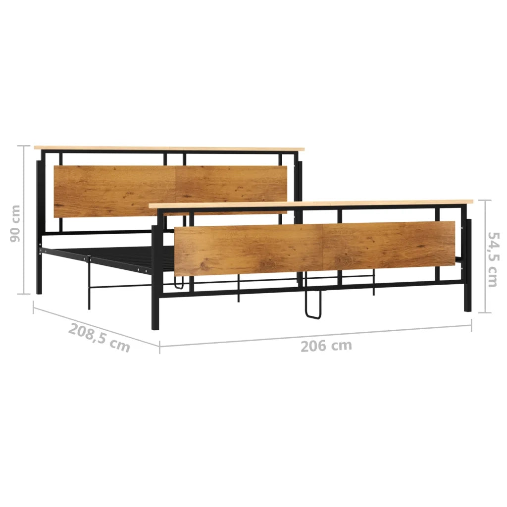 Letto matrimoniale | Letto per adulti | Giroletto in Metallo 200x200 cm