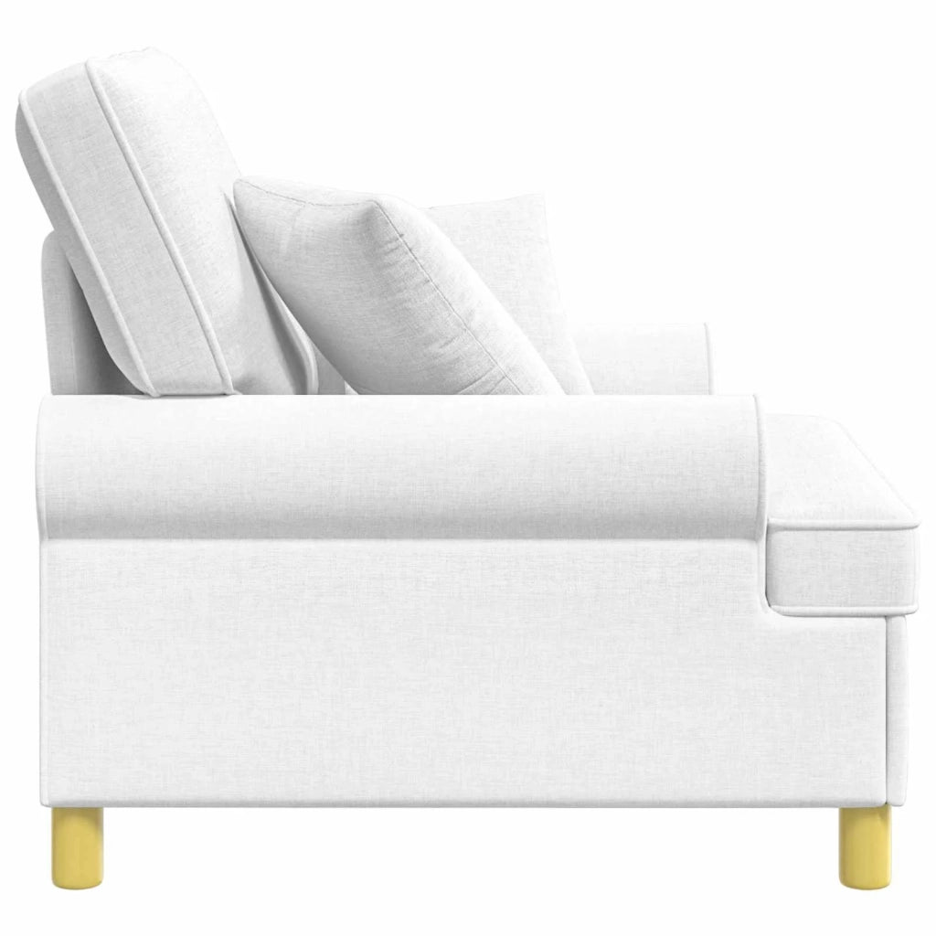 Poltrona XL con Cuscini Bianco Tessuto 42043493