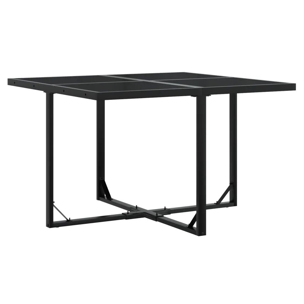 vidaXL Set da Pranzo da Giardino 9 pz con Cuscini Nero in Polyrattan
