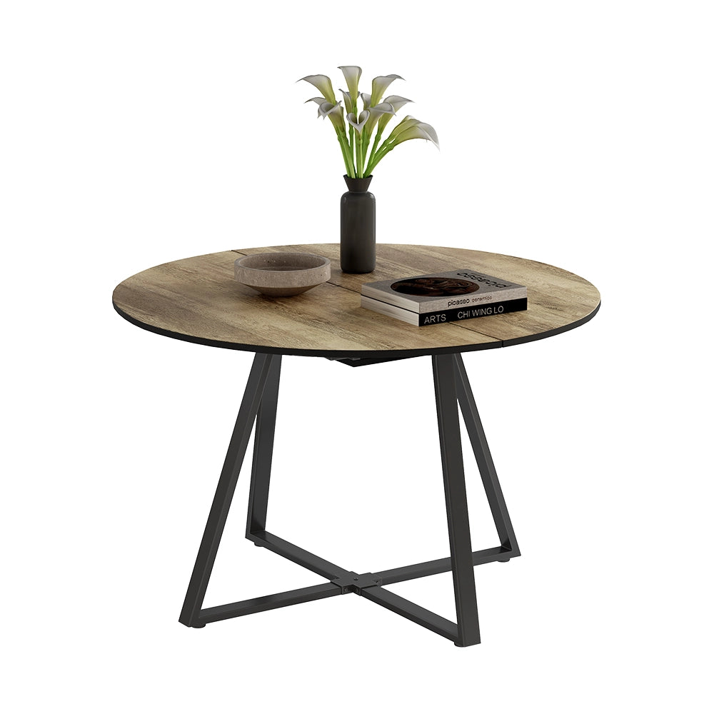Vicco tavolo da pranzo allungabile Rovere rustico/nero 120 x 120 cm estensibile