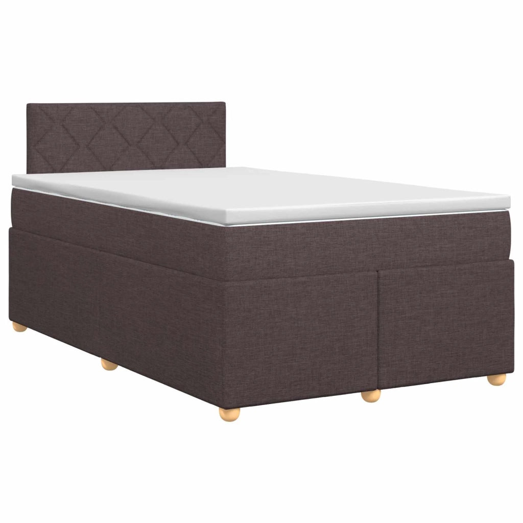 Letto box spring con materasso Marrone Scuro 120 x 200 cm 3450940