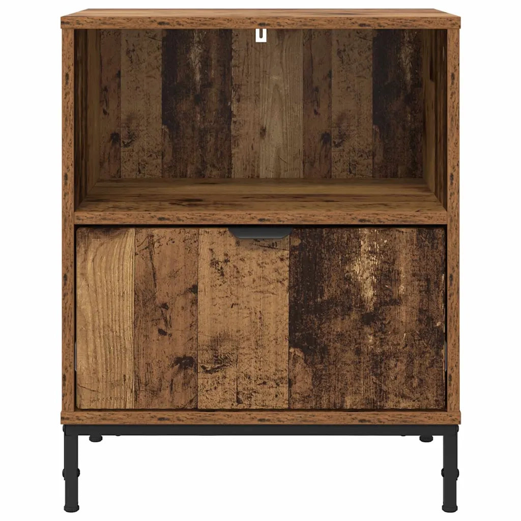 Comodino | Armadio da Notte | Mobiletto da notte con cassetto Legno vecchio 49 x 36 x 61 cm
