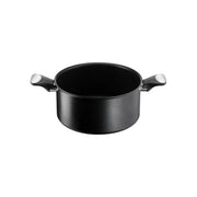 Lagostina 010271031224 Unlimited Casseruola Fonda 24 cm con Rivestimento Antiaderente a 6 Strati in Titanio e Tecnologia Thermo-Signal colore Nero