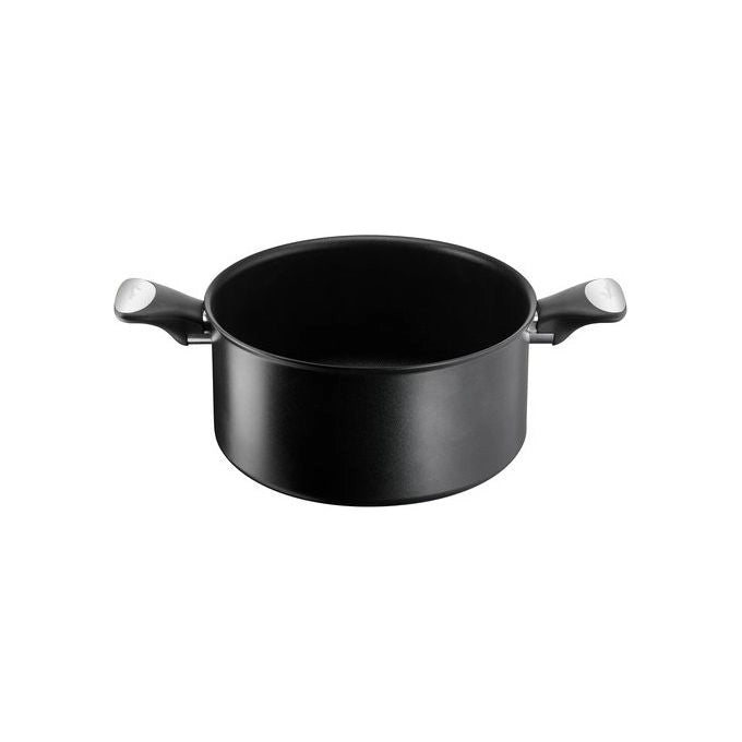 Lagostina 010271031224 Unlimited Casseruola Fonda 24 cm con Rivestimento Antiaderente a 6 Strati in Titanio e Tecnologia Thermo-Signal colore Nero