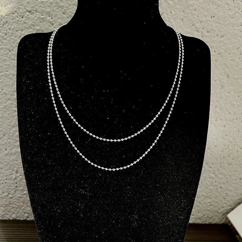 Collana con nappe sovrapposte in gypsophila, collana vintage multistrato con perle, regalo di Natale o di compleanno.