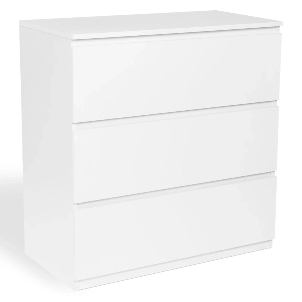 IDMarket - Cassettiera a 3 cassetti TOMI legno bianco