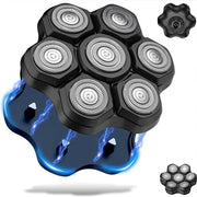 Magnetico rimovibile 7D sostitutivo capo per rasoi elettrici. Lame in acciaio inossidabile per una rasatura liscia per capelli calvi (7D nero)