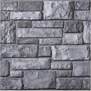 Pannelli per parete 3D in stile pietra, autoadesivi, 10 pezzi, 30 x 30 cm, pannelli per parete in PVC con stile pietra.