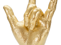 Statua Mano "Yeah" 14,5x23x7 cm in Poliresina Oro