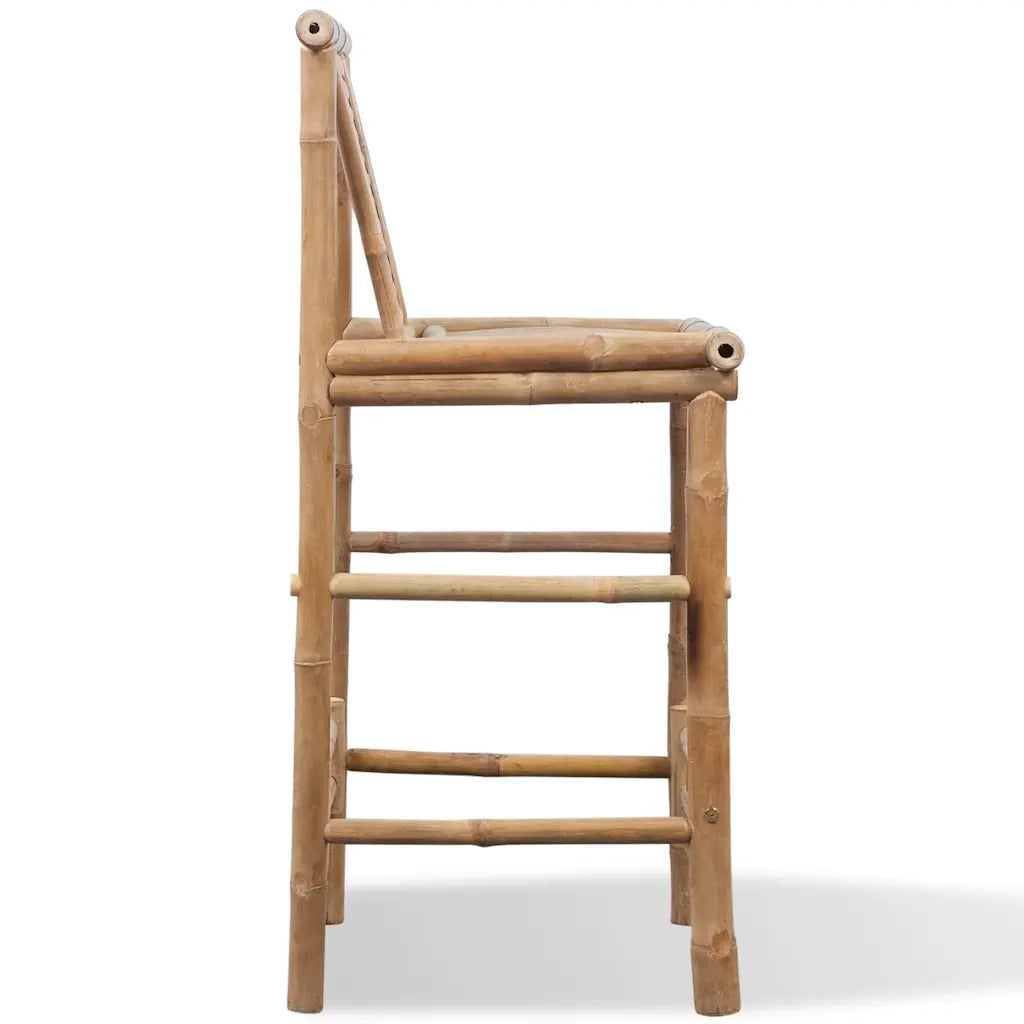 Sgabelli da Bar 2 pz in Legno di BambÃ¹ cod mxl 72886