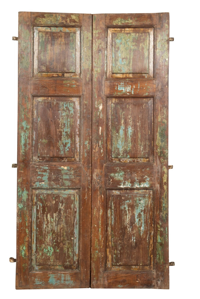 Biscottini Porta in legno massello e ferro da interno o da esterno vecchia e antica medievale