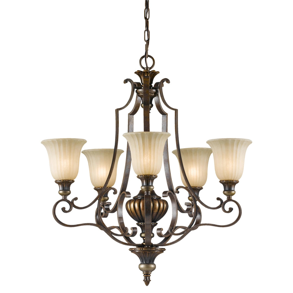 Lampadario Kelham Hall oro fiorentino 5xE27 60W Feiss