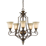 Lampadario Kelham Hall oro fiorentino 5xE27 60W Feiss