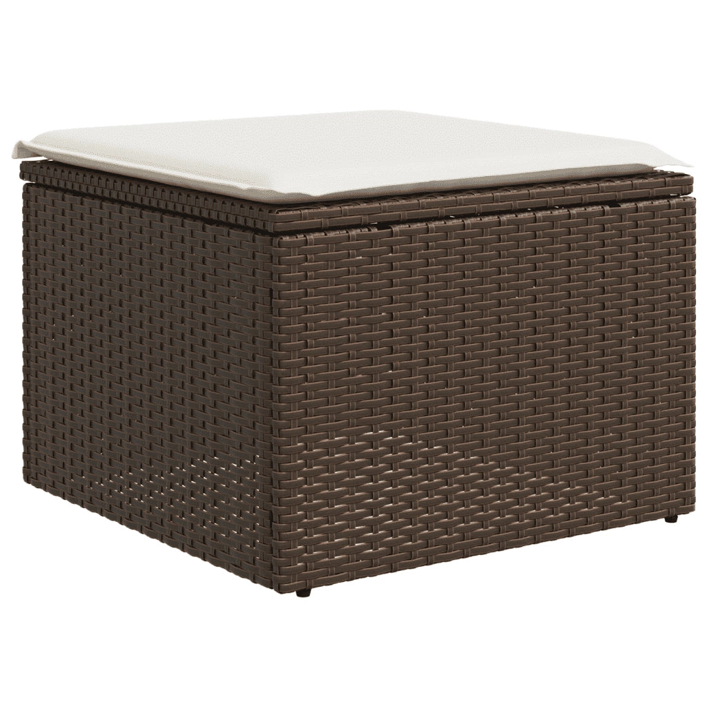 Set Divano da Giardino 6 pz con Cuscini Marrone in Polyrattan 3217733