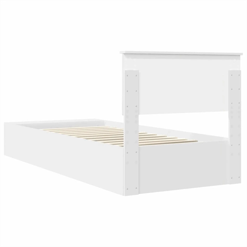 Struttura del letto Bianco 75 x 190 cm Legno multistrato