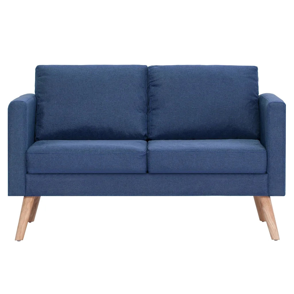 Divano a 2 Posti in Tessuto Blu 281355