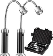 Lampada barbecue lampada magnetica per griglia set di luce BBQ per esterno - 360 gradi di inclinazione - funziona con batterie - 2 pezzi neri accessori per BBQ