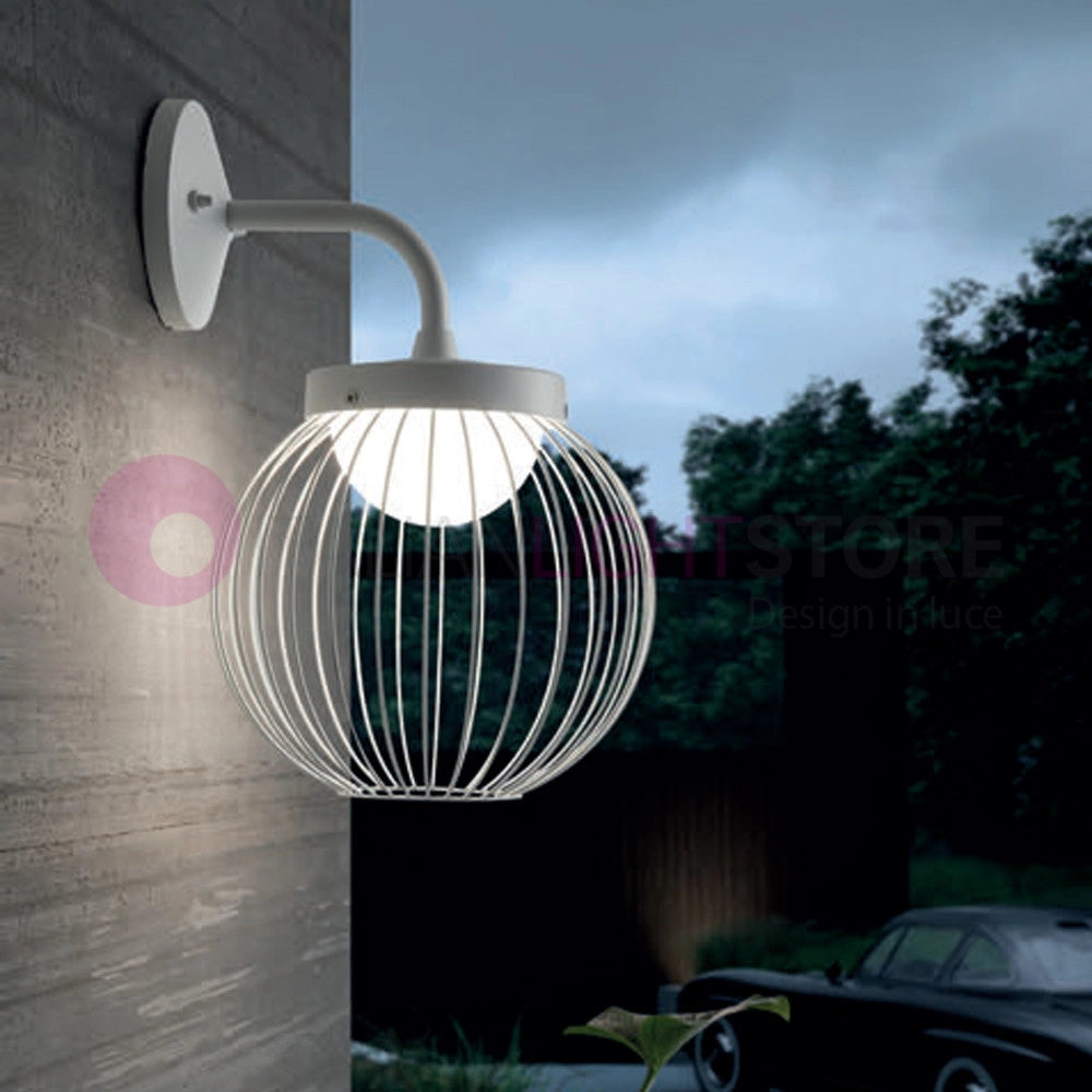CAGE BIANCO Lampada LED da Parete per Esterno Design Moderno