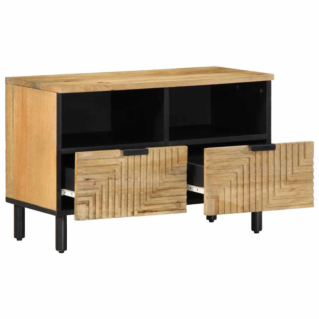Mobile porta TV moderno con ampio spazio di archiviazione 70 x 33 x 46 cm in legno di mango marrone 02_0057736