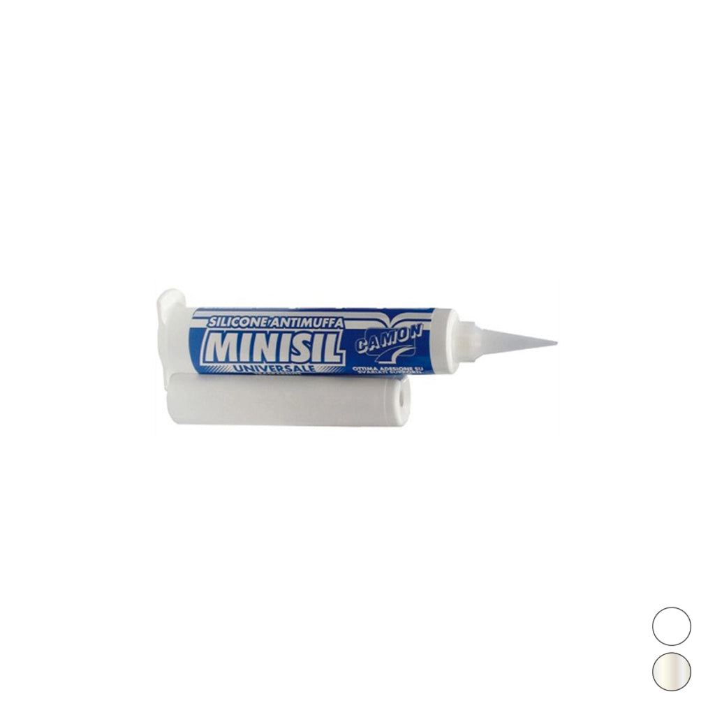 SILICONE ACETICO MINISIL + SPINGITORE- Trasparente- CAMON- pezzi 1