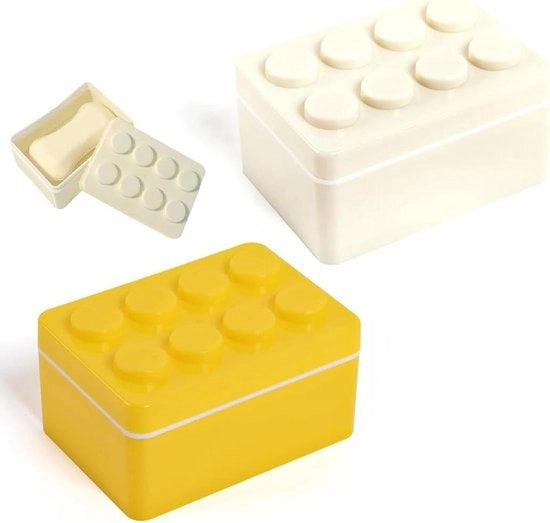 Due Sapori per Viaggio - Piatto per Sapone in Forma di Mattoncino Resistente per Bagno - Nero
