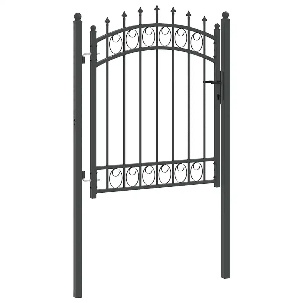 Cancello della recinzione con punte EMMEN 125 x 100 cm CFW4088340