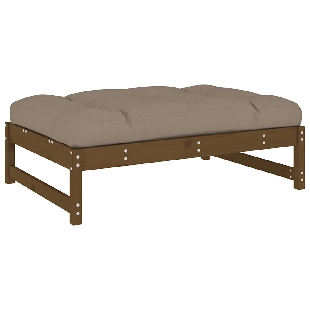 Sedia da giardino-Poggiapiedi Giardino Marrone Ambra 120x80cm Legno Massello Pino 202829